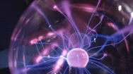 Hand Touches A Plasma Ball Stock Footage