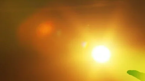 The hand touches sun Stock Footage 532832