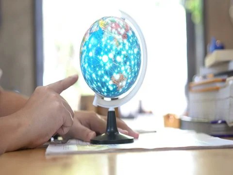 Hand touching global network. Social network concept. Stock Footage 80366236