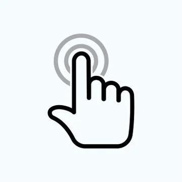 Hand is touching Stock Illustration