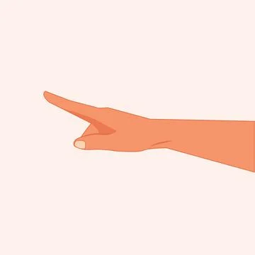 Hand touching pointing to something with the index finger vector illustration Stock Illustration