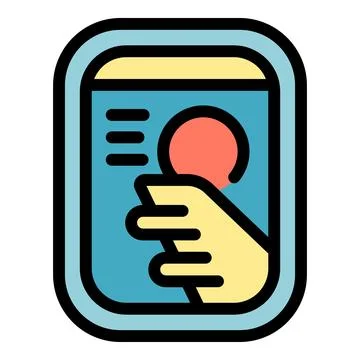 Hand touching screen on airplane window, in flight entertainment system Stock Illustration