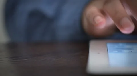 Hand touching screen on modern digital tablet pc. Stock Footage 60623093