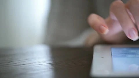 Hand touching screen on modern digital tablet pc. Stock Footage 60623539