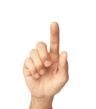 Hand touching screen Stock Photos