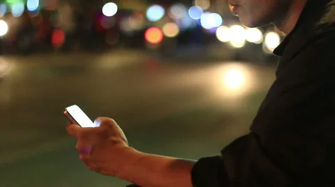 Hand touching smartphone. Stock-Footage 57557023