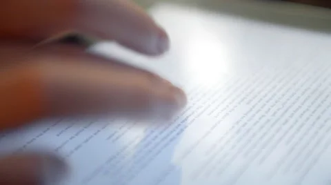 Hand touching tablet computer surface touchscreen Stock Footage 42114542