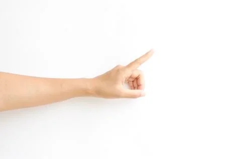 Hand touching virtual screen Stock Photos