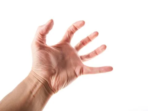 Hand towards white Stock Photos