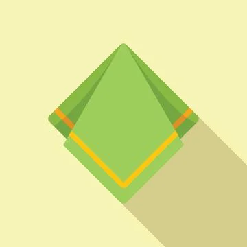 Hand towel icon flat vector. Fabric napkin Stock Illustration