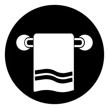 Hand towel logo design Stock Illustration