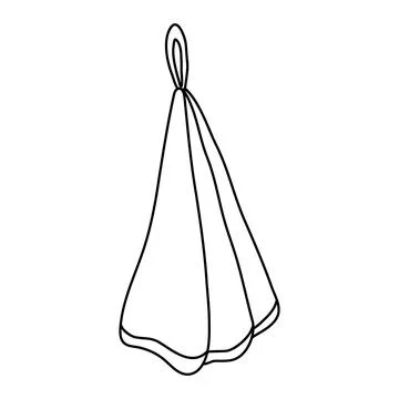 Hand towel with a loop doodle Stock Illustration