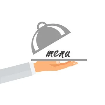 Hand with a tray Stock Illustration