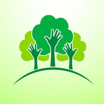Hand tree Stock Illustration