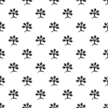Hand trees forming a seamless pattern unity Stock Illustration