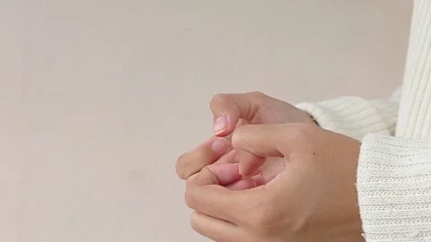 A hand trembling because feeling anxious Stock Footage 151021932