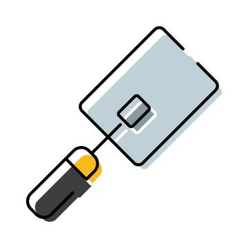 Hand trowel construction tool vector icon design Stock Illustration