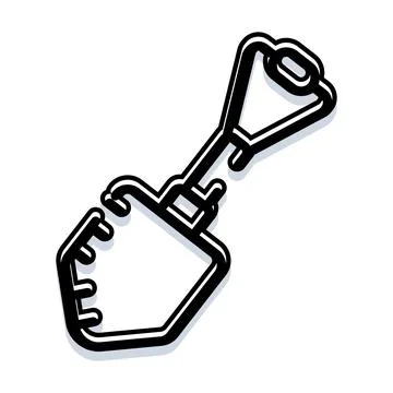 Hand trowel digging tool for gardening and construction Stock Illustration