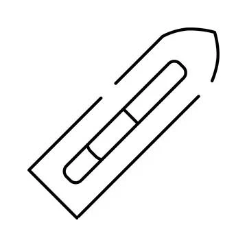 Hand trowel line icon for construction work Ilustración de archivo