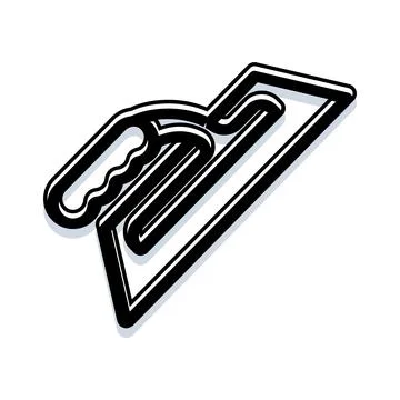 Hand trowel for masonry and construction work icon Stock Illustration