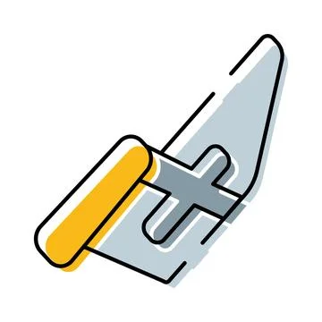 Hand trowel tool for building construction work Ilustración de archivo
