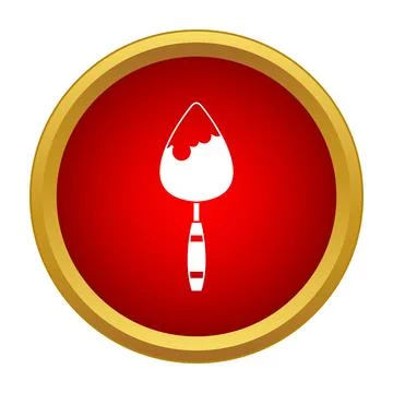 Hand trowel tool icon for construction concept Ilustración de archivo