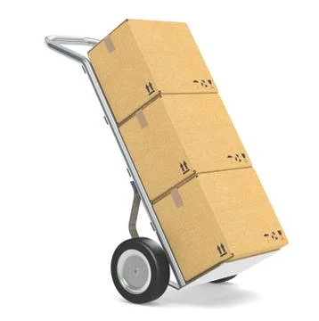 Hand Truck Stock Illustration