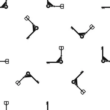 Hand truck pattern seamless black Stockillustratie