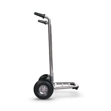 Hand truck upright and empty profile Stock Illustration