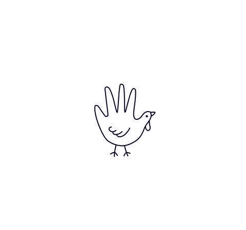 Hand turkey Stock Illustration