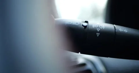 Hand Turning Car Light Mode Switch Knob Dashboard Driver Selecting Lighting Stock Footage 321809601