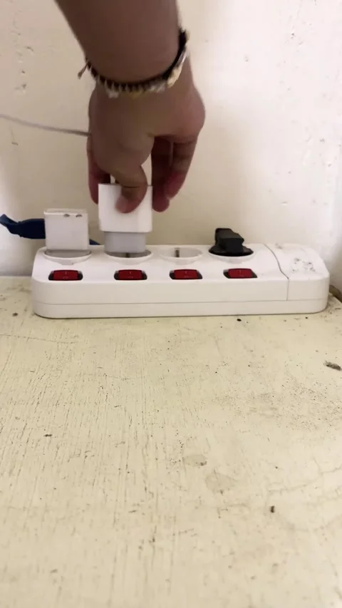 Hand turning on electric switch Stock Footage 345945327