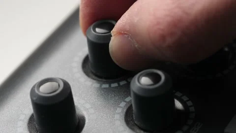 Hand Turning Knobs of a Device Close Up 스톡 동영상 148240431