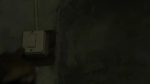 Hand Turning On Light Switch 動画素材 345660691