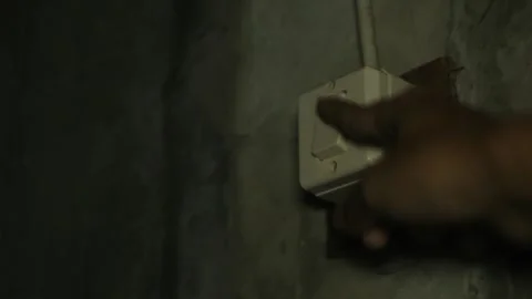 Hand Turning Off Light Switch 動画素材 345660850