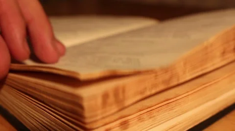 Hand turning the pages Stock Footage 46059016