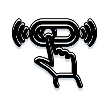 Hand turning on a toggle switch for connectivity 스톡 일러스트