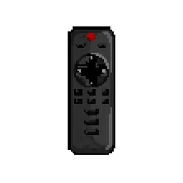Hand tv remote pixel art vector illustration Stock Illustration