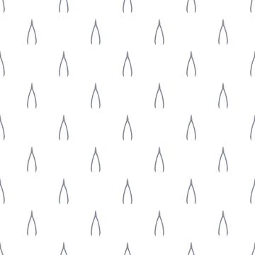 Hand tweezers tool seamless pattern white background 库存插图