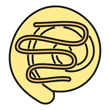 Hand twirling spaghetti pasta on a fork icon Stock Illustration