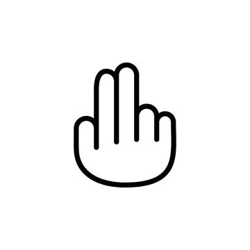 Hand with two fingers icon. Element of minimalistic icons for mobile concept and Stock Illustration