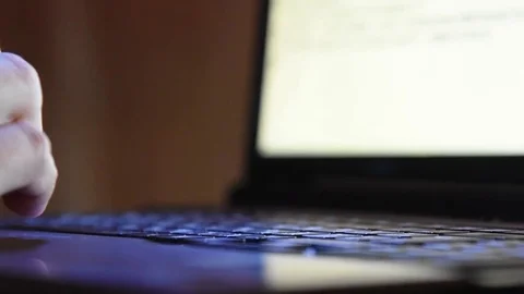 Hand typing on a computer keyboard, close-up Stock Footage 71994587