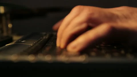 Hand typing on keyboard closeup Stock Footage 101968002