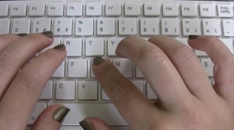 Hand typing on keyboard.. Stock Footage 22426403