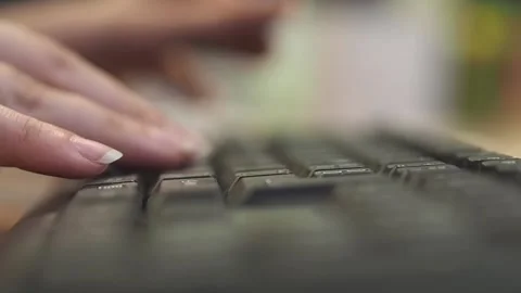Hand typing on keyboard. Stock Footage 99969322