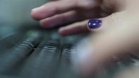 Hand typing on keyboard. Stock Footage 99969378