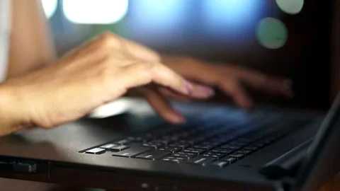 Hand typing on keyboard2 pond5 Stock Footage
