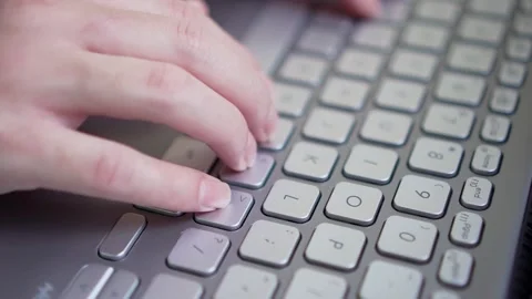 Hand typing on Laptop Keyboard. Concept of technology and business. Stock Footage 167811561