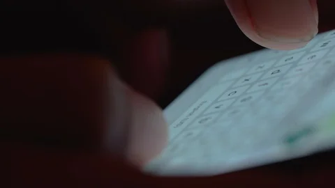 Hand typing on messanger app close up Stock Footage 115692995