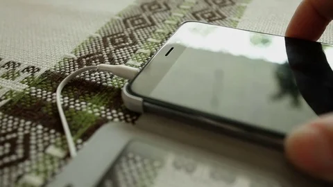 Hand typing at smartphone touchscreen Stock Footage 74500246